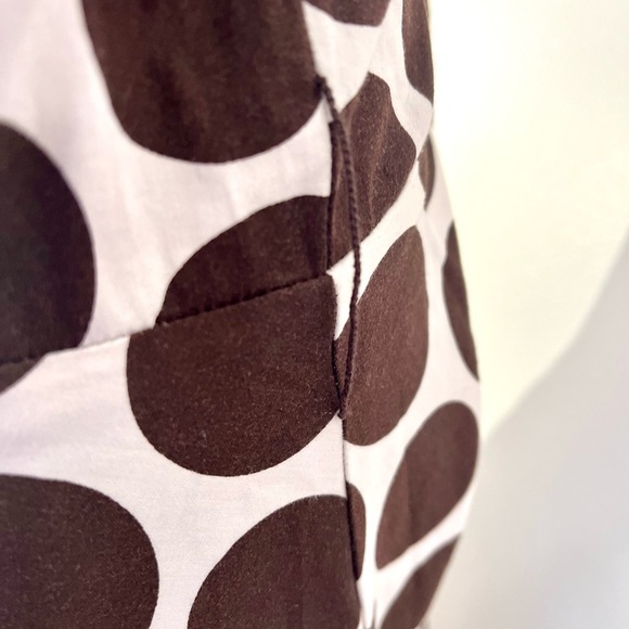 East 5th Woman Brown/White Polka Dot Flattering Dress 97% Cotton 3% Spandex  18W - Picture 5 of 7